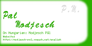 pal modjesch business card